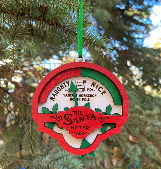 Naughty or Nice Santa Meter Christmas Ornament