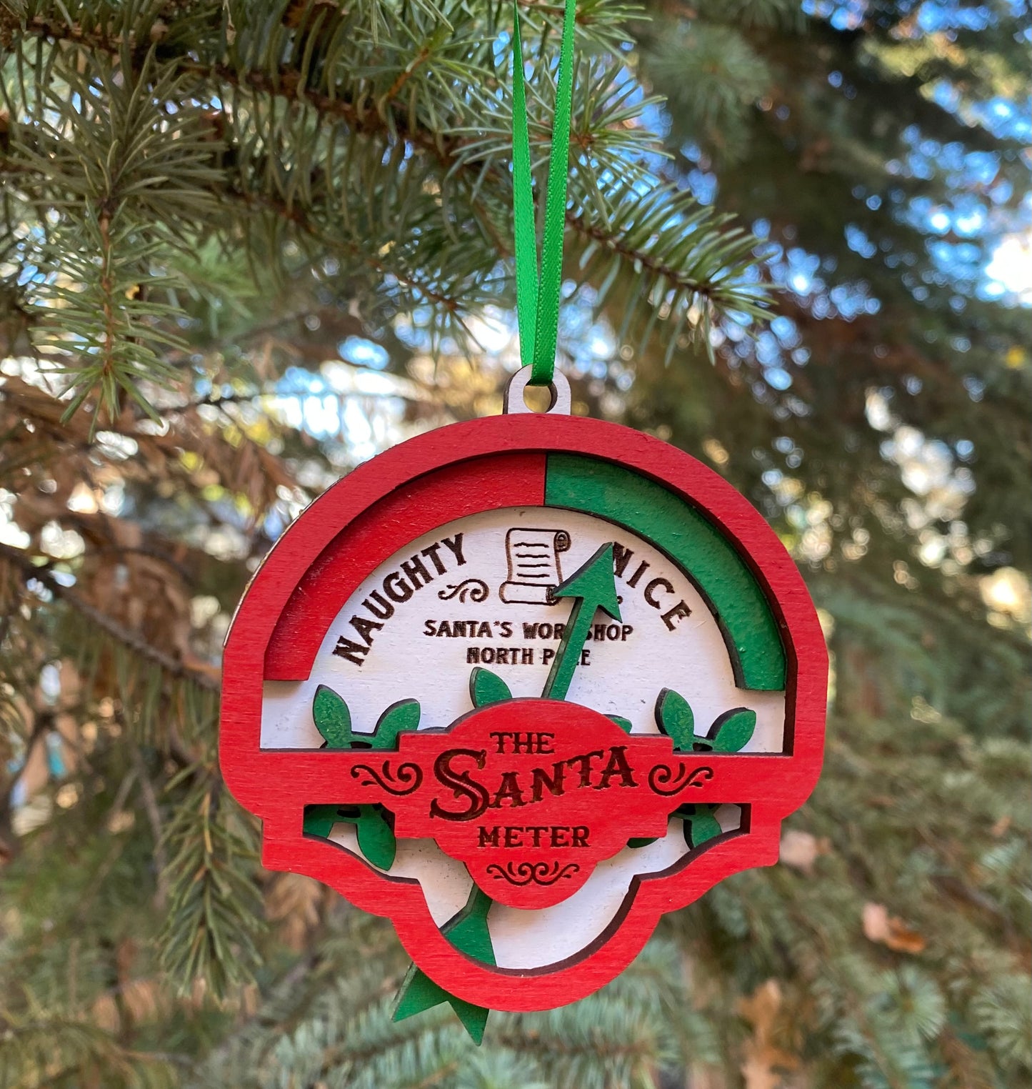 Naughty or Nice Santa Meter Christmas Ornament