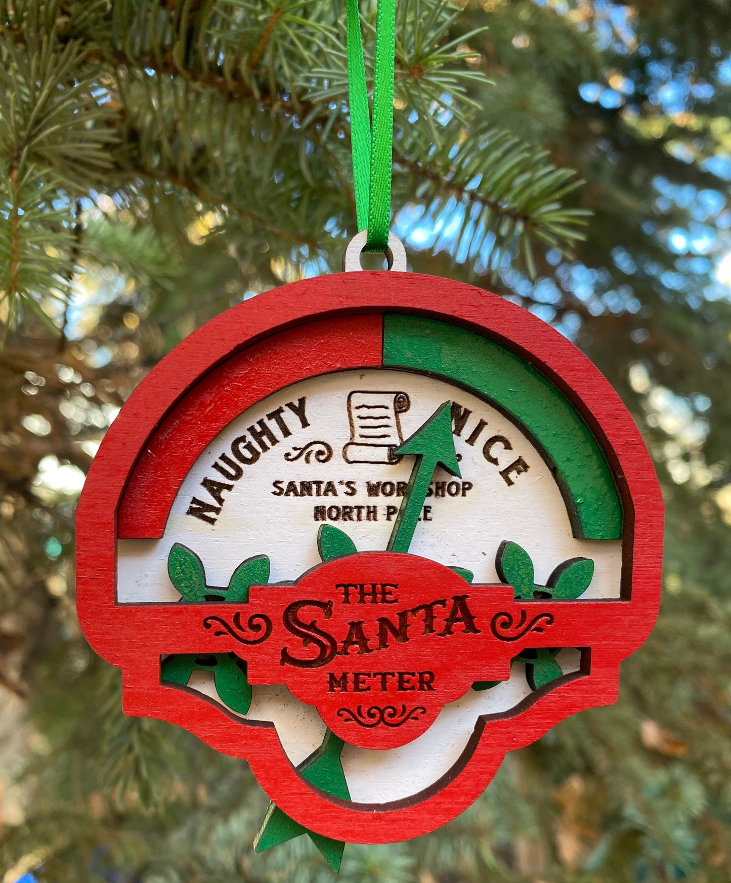 Naughty or Nice Santa Meter Christmas Ornament