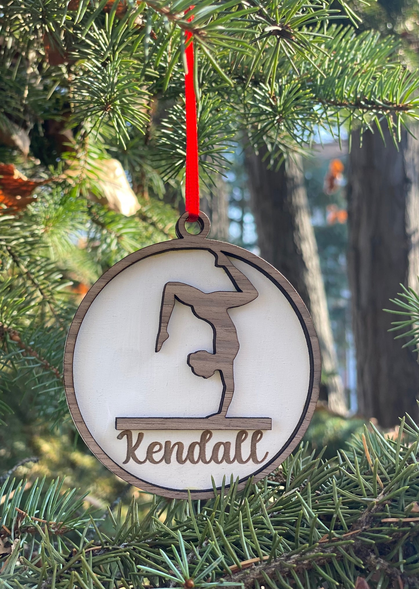 Personalized Gymnast Christmas Ornament