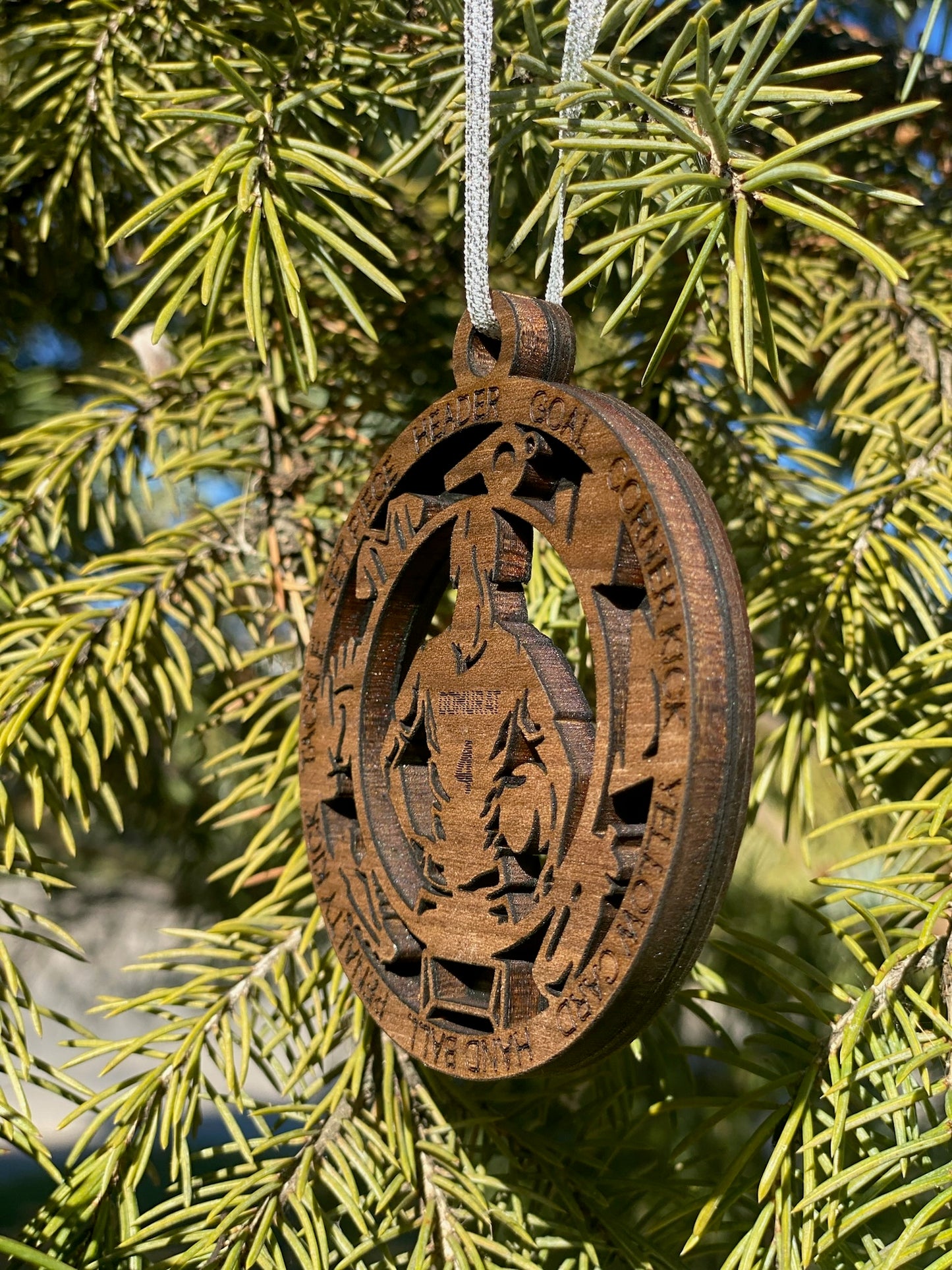 Personalized Soccer Player Christmas Ornament