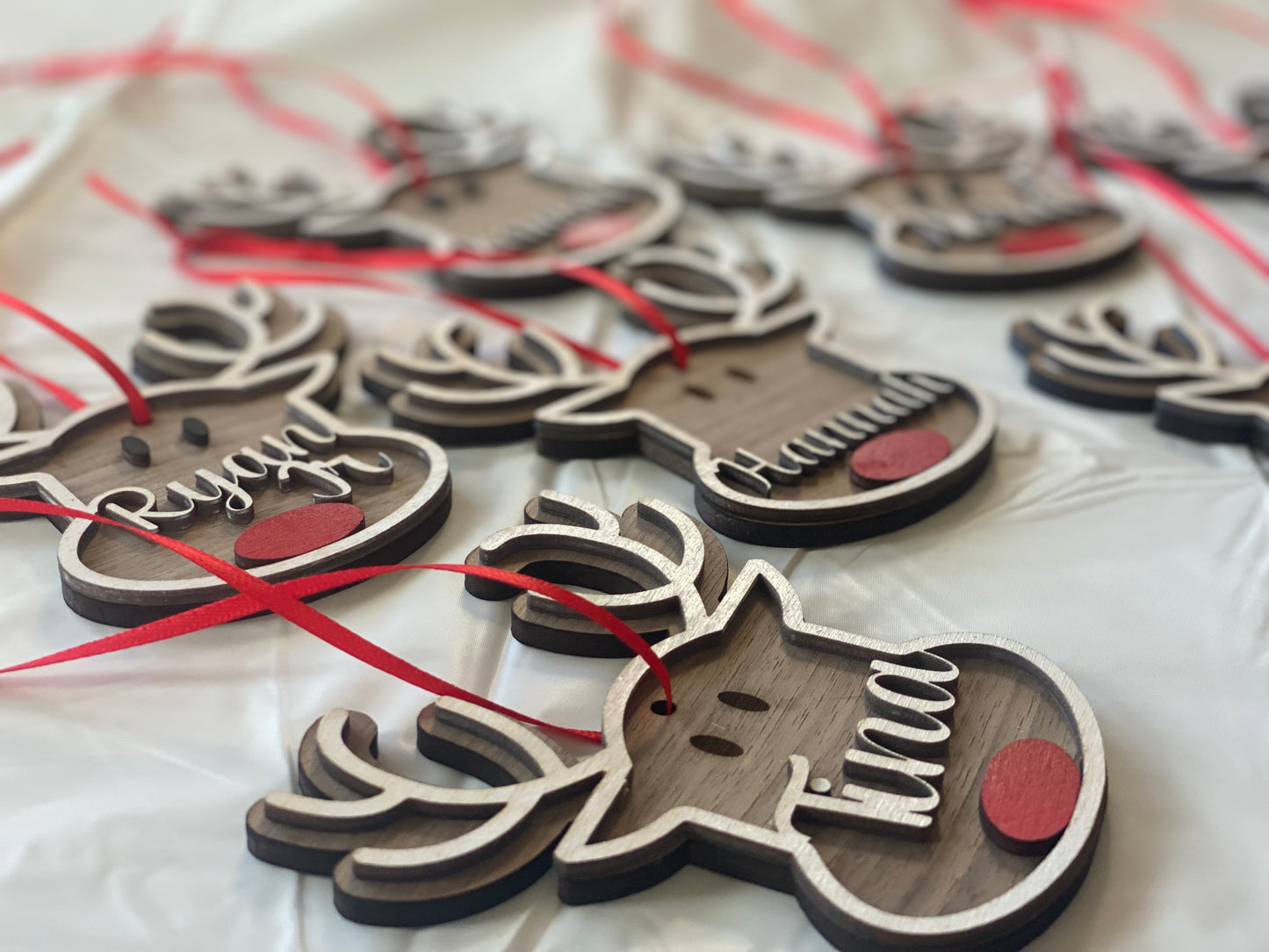 Personalized Reindeer Christmas Ornaments