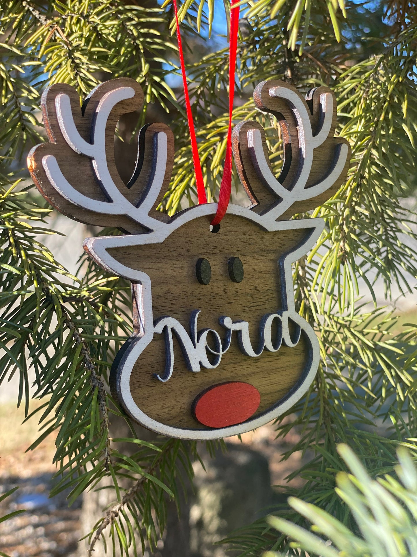 Personalized Reindeer Christmas Ornaments